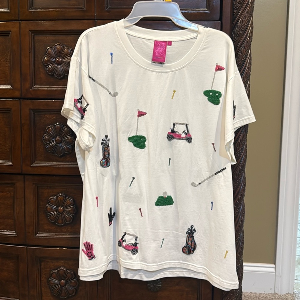 Queen of sparkles golf shirt